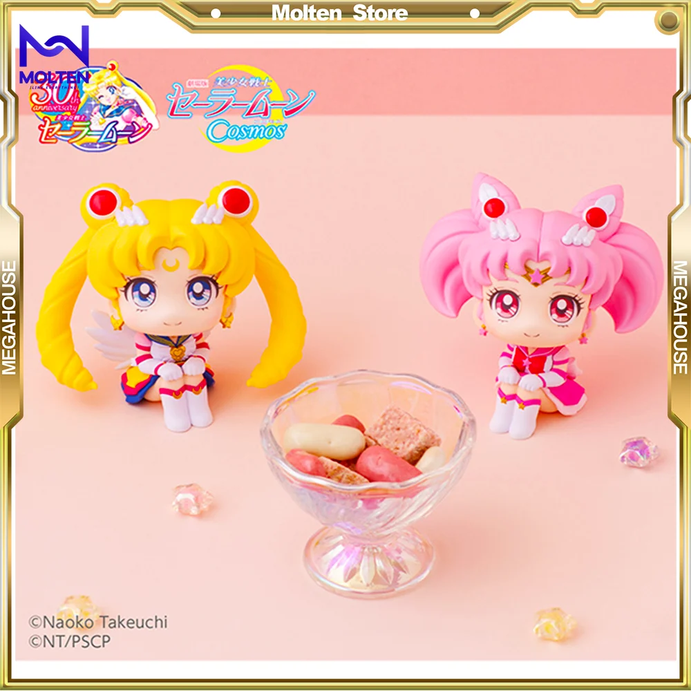 Megahouse Look Up Movie Version Sailor Moon Cosmos Eternal Sailor Moon Sailor Chibi Moon Figure Anime Pvc Figure Modello Completo