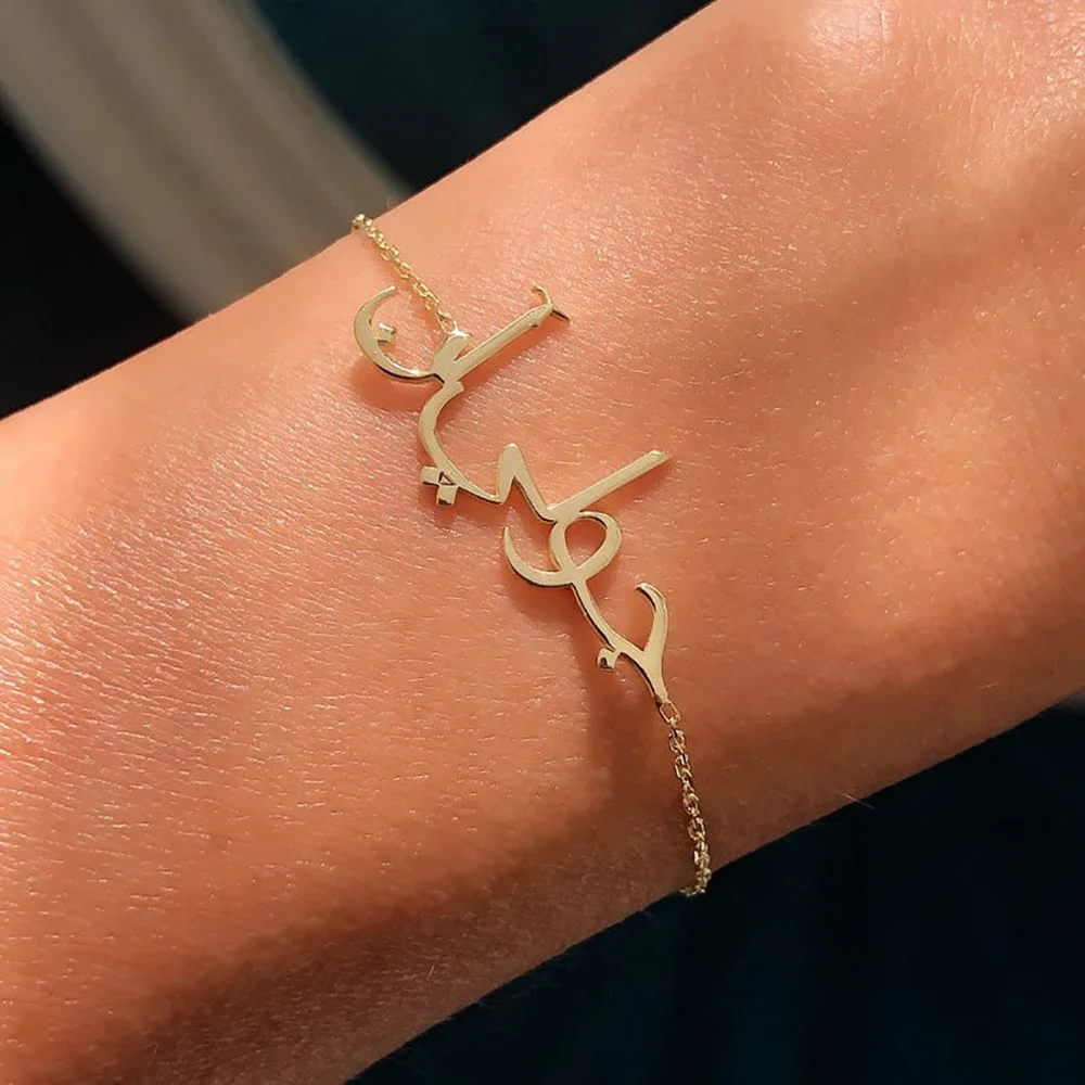 Custom Arabic Name Bracelet for Women 2022 New Stainless Steel Personalized Korean Letter Choker Necklace Unique Jewelry Gift