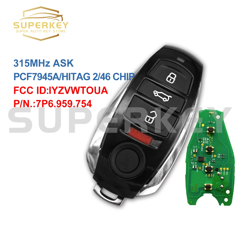 Superkey Smart Remote Car Key 315mhz Fob 7p6 959 754 Iyzvwtoua For