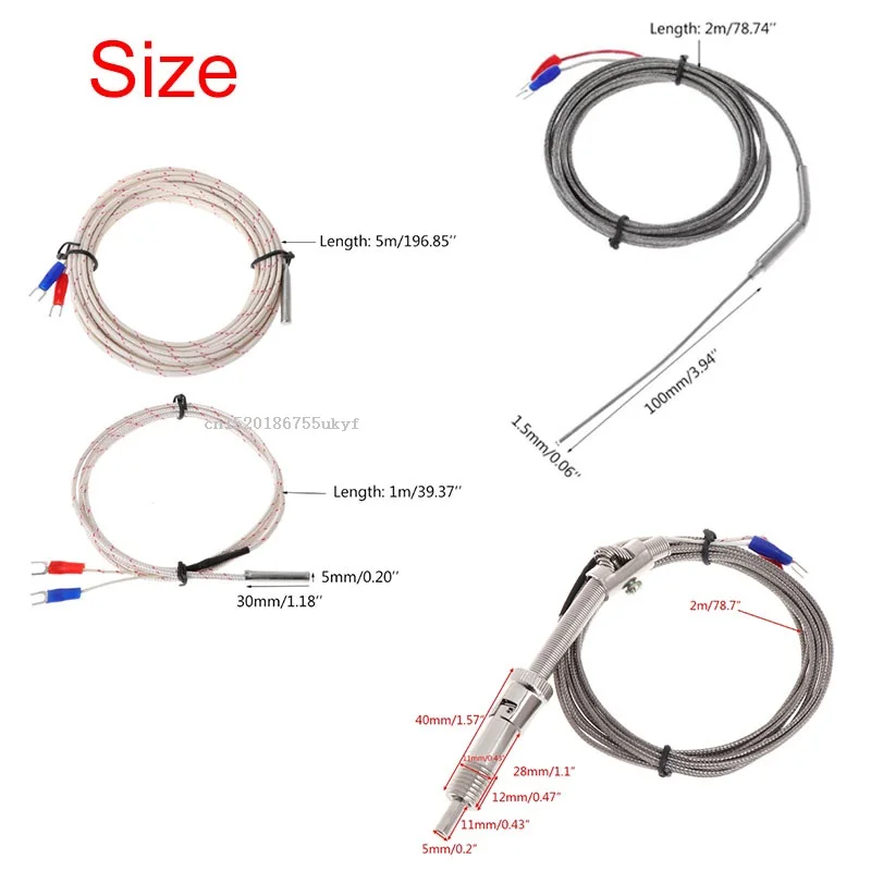 Temperature Controller K-Type Thermocouple Temperature Sensors for Temperature Measurement