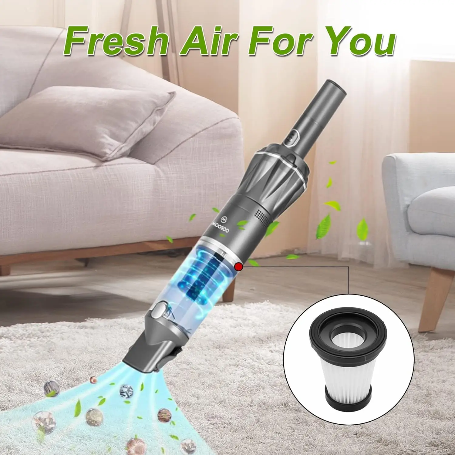 HEPA Filters Replacement Parts for MOOSOO K12 K12 PRO K13 Handheld Cordless Vacuum Cleaner Washable Accessories Filter