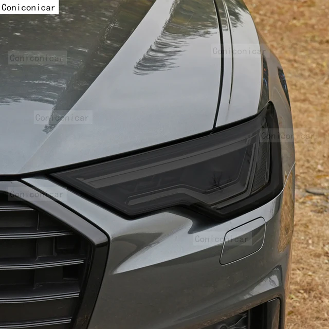 For Audi A6 C7 4G 2016-2023 Car Headlight Tint Black Protective