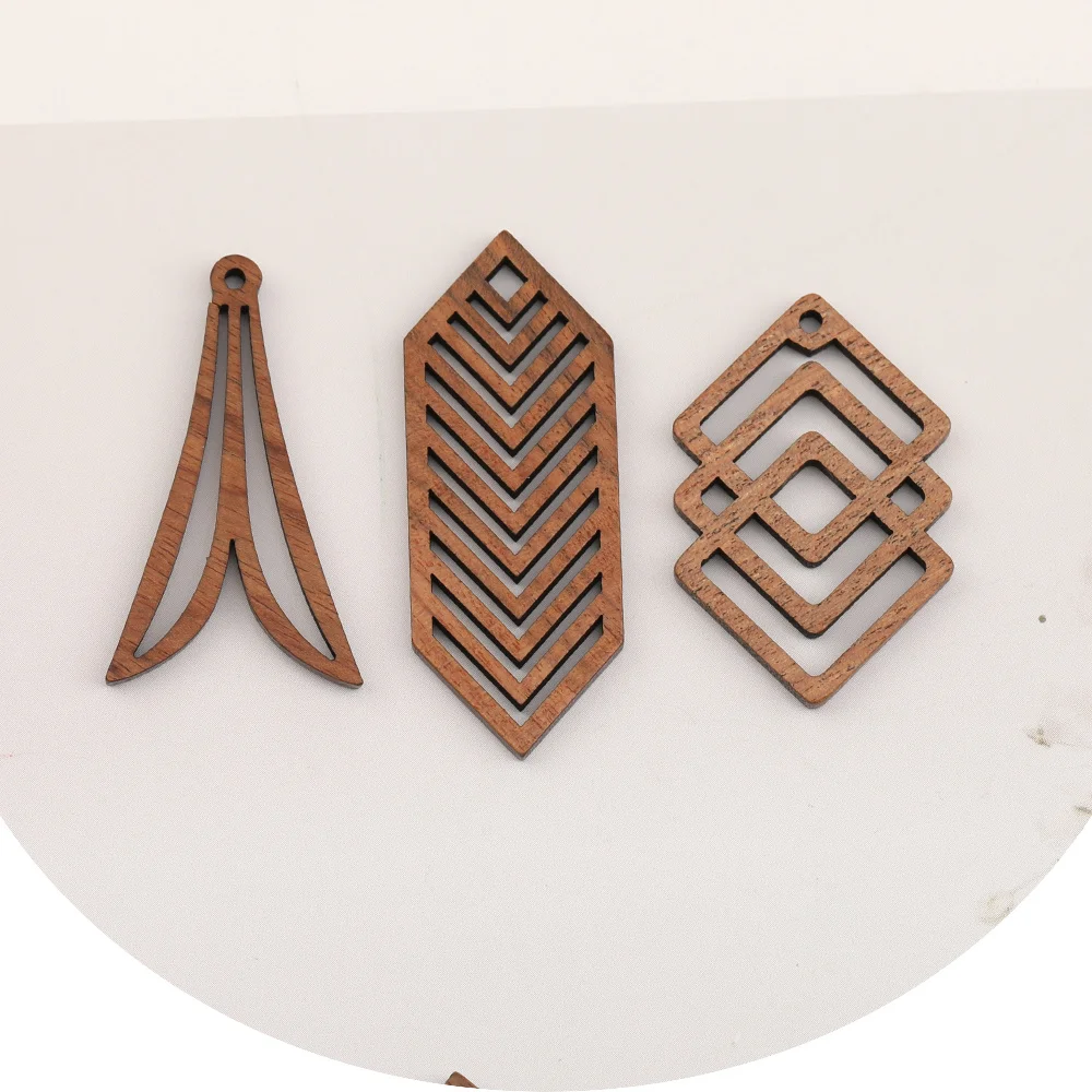 Cordial Design 50Pcs Earrings Pendant/Natural Wood/Geometry Shape/DIY Accessories/Hand Made/Jewelry Findings & Components/Charms - cordial