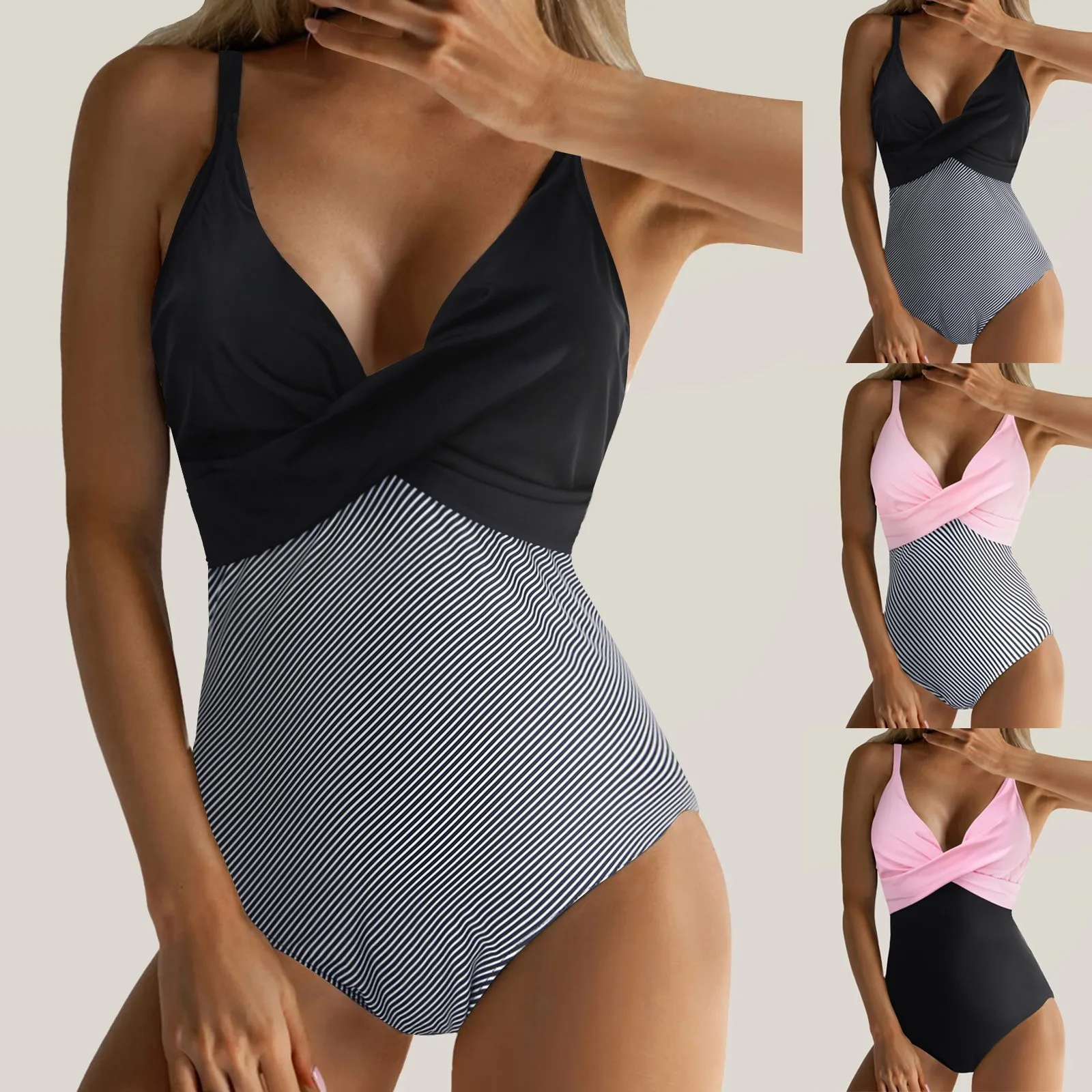 Costumi Da Bagno Interi Da Donna Tummy Costume Da Bagno A Vita Alta Wrap Tie Back Monokini Bikini Set Costumi Da Bagno Donna Bikini