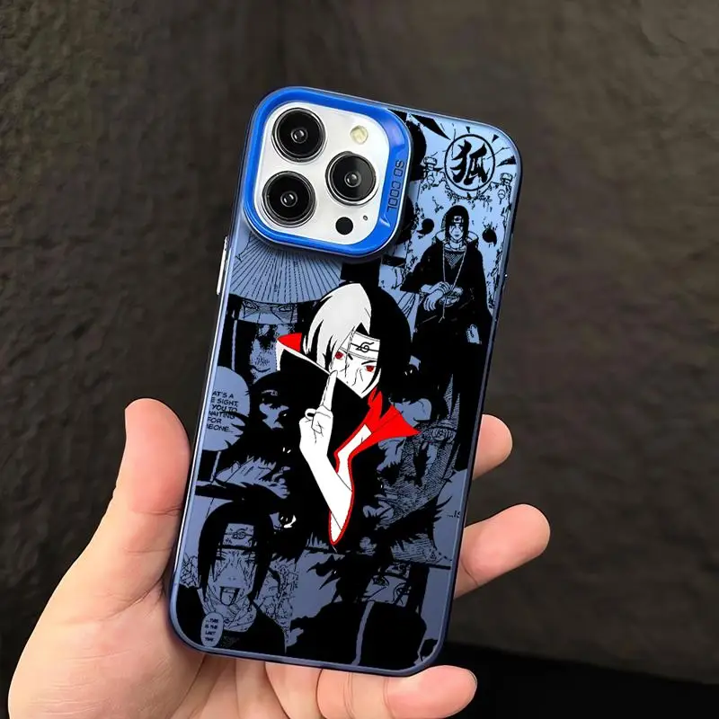 thumbnail image 1 of Narutos-funda de teléfono ITACHIs para Apple iPhone 11, 14, 15, 13 Pro Max, 12, silicona 15 Plus, 11Pro, protección de lente mate, Coque chapado, 1 of 5