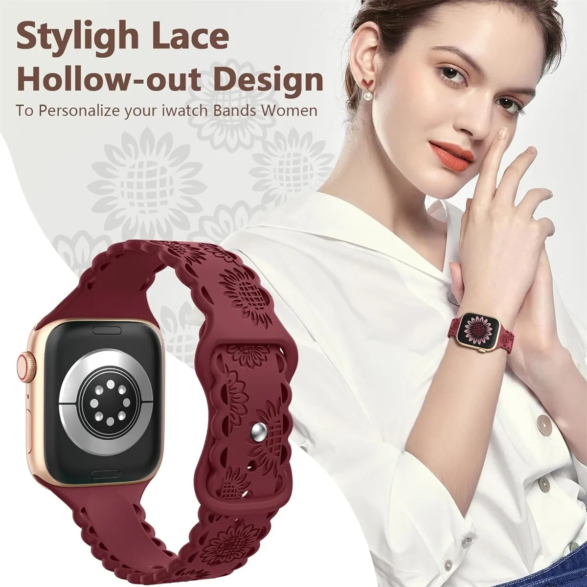 Silicone Watch Band For Smartwatch Sporty Comfortable Strap_voghion.com