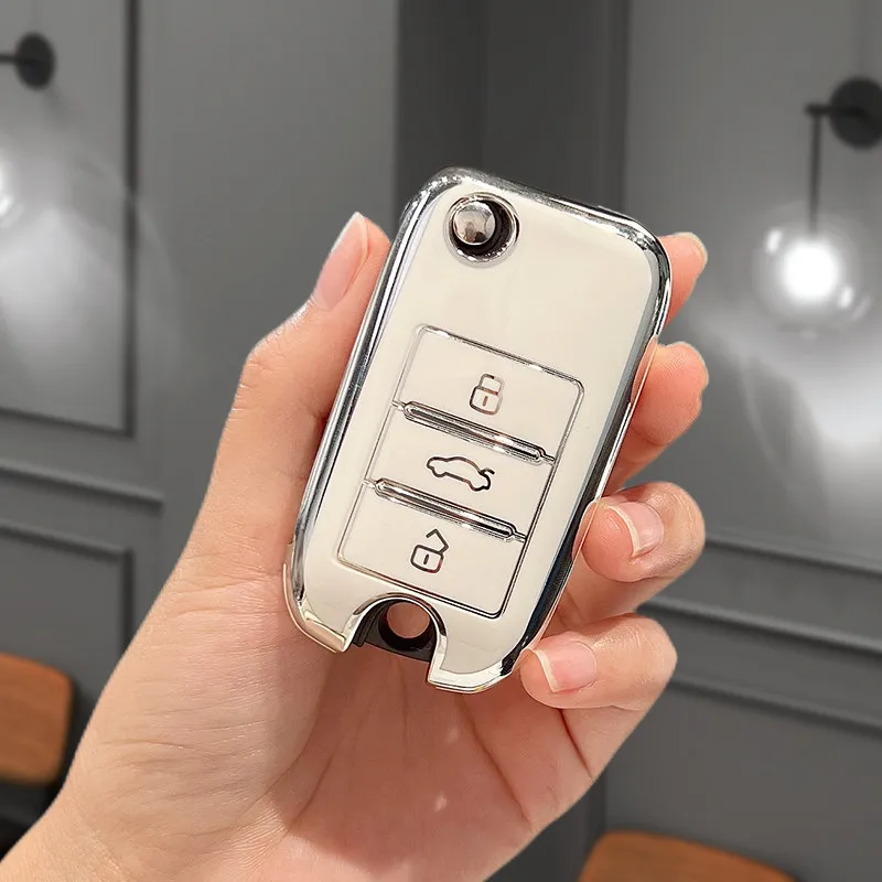 Premium TPU Car Key Cover Protector with Holder Case