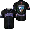 Custom Cuba Olive Army FLAG 3D Print Mesh Fiber Baseball Jersey Shirt Top Tee Men Streetwear Short Sleeve Sport 2