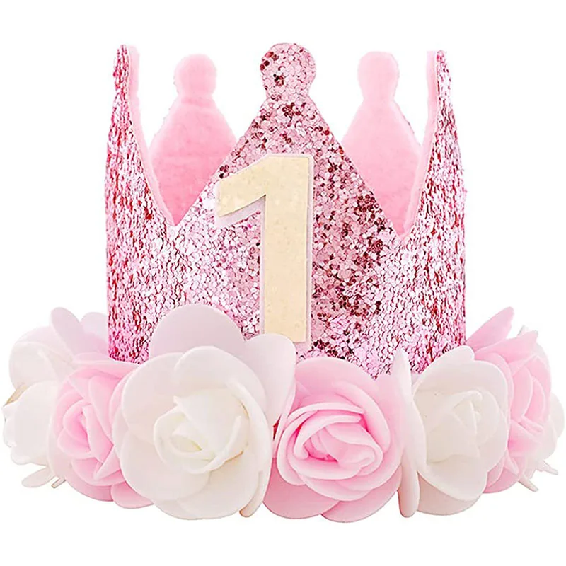 Couronne De 1er Anniversaire Rose Pour Bébé, Demi-deux Fêtes, Chapeau À  Paillettes, Bandeau, 3e, 4e, 5e, 6e Chiffres, Décoration D'anniversaire  Pour Enfants - Chapeaux De Fête - AliExpress