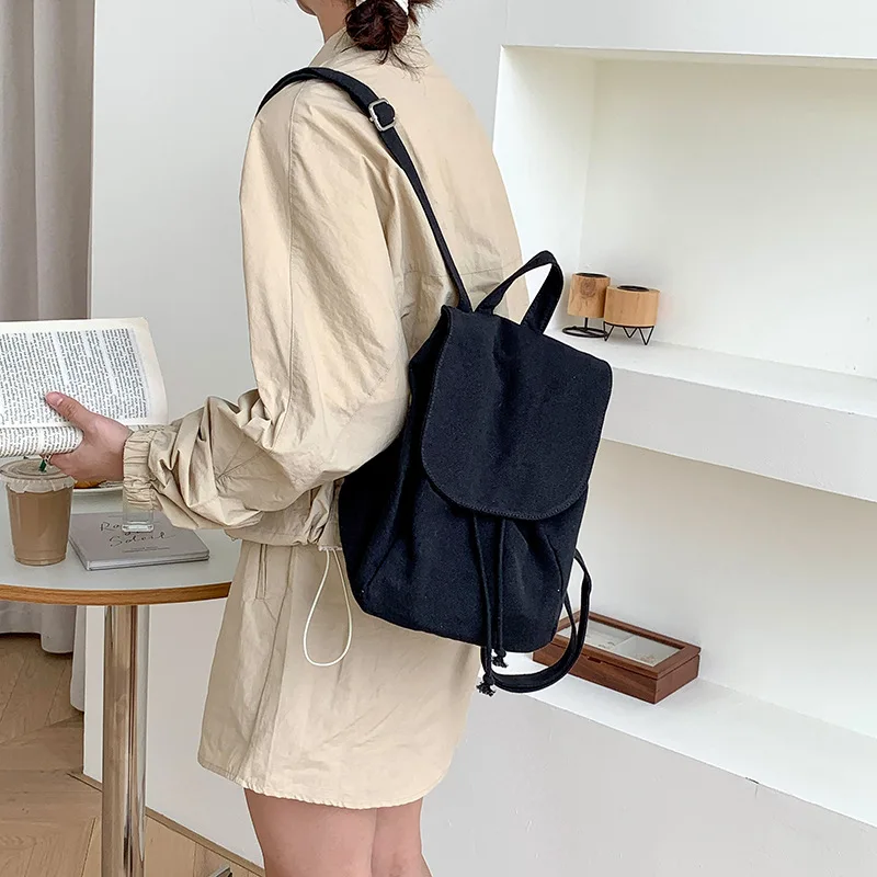 Boys And Girls School Bag 2023 New Fashion Women Small Student Backpack Canvas Female Shoulder Bag Travel Backpack For Womens