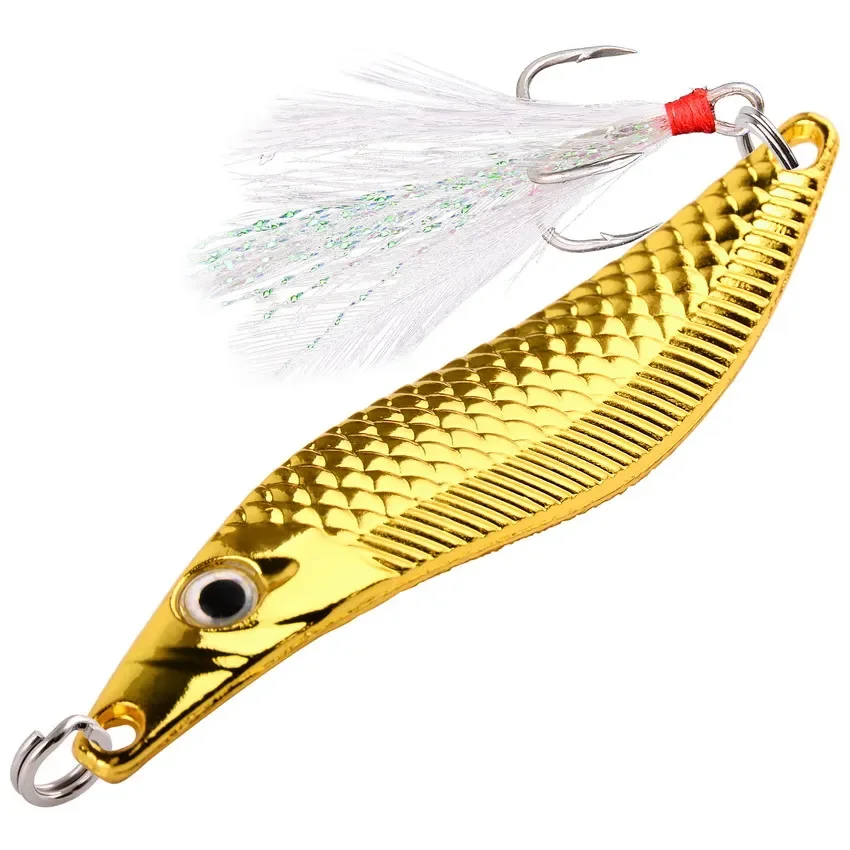 Premium Metal VIB Leech Spinners: Trout Fishing Lures for Night & Saltwater Trolling