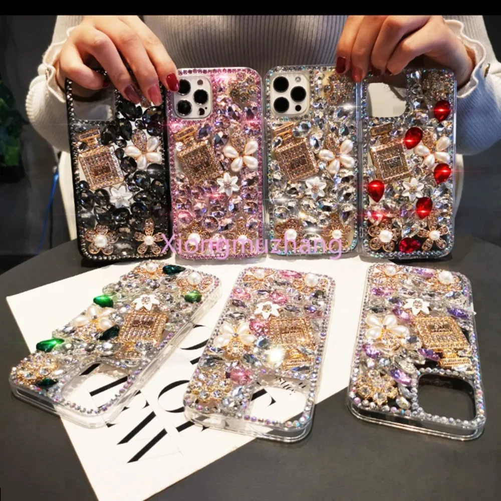 Luxury Rhinestone Case Bling Diamond Cover for Nokia C210 C200 C110 C300 G310 G400 G42 G22 G11 Plus G21 G60 C32 C22 C12