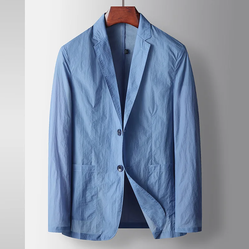 Black Suit Men Spring Summer Thin Small Suit Business Casual Clothes Trendy Single West Men Soild Color Coats men suit jacket