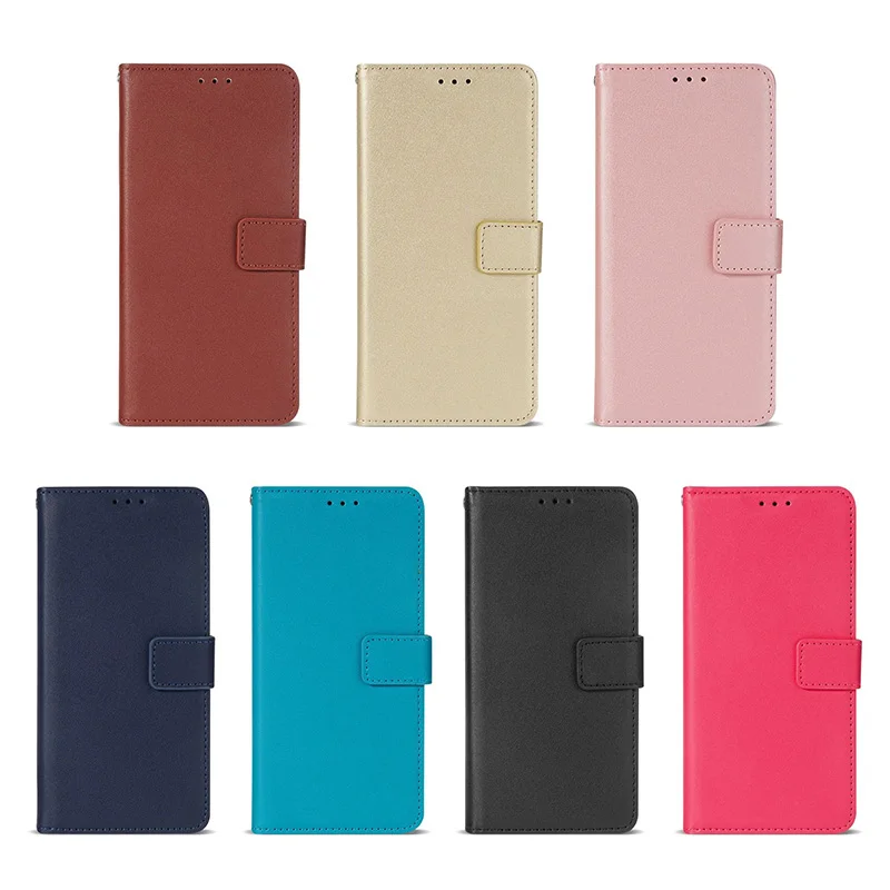Luxury Leather Flip Wallet Case with Lanyard and Magnetic Closure