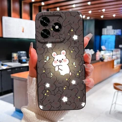 Lovely Star Cartoon Soft Liquid Silicone Shockproof Phone Case for Honor X5c Plus (TYB581)