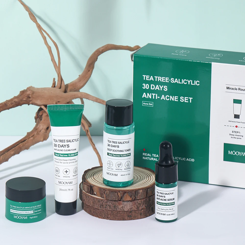 Skincare Kit Facial Cleanser Toner Serum Cream Face Care Gift Set