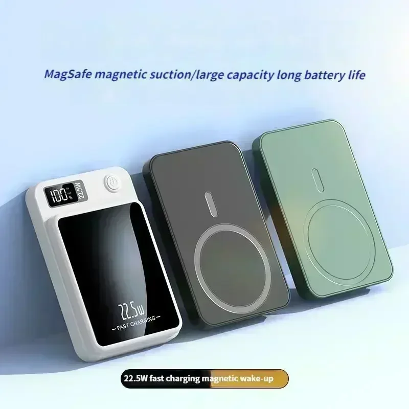 Magnetic Wireless Power Bank Phone Fast Charger for iPhone 15 14 13 12 External Auxiliary Backup Battery Pack 30000mAh 22.5W