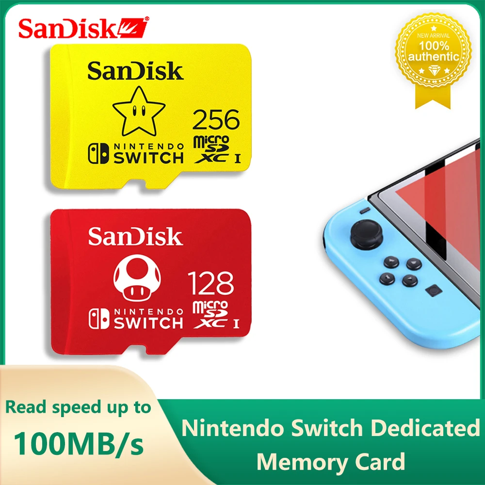 Newest SanDisk 256G Memory Card for Nintendo Switch microSDXC Card U3 4K Ultra HD 128G High Speed 100MB/s Trans Flash Card