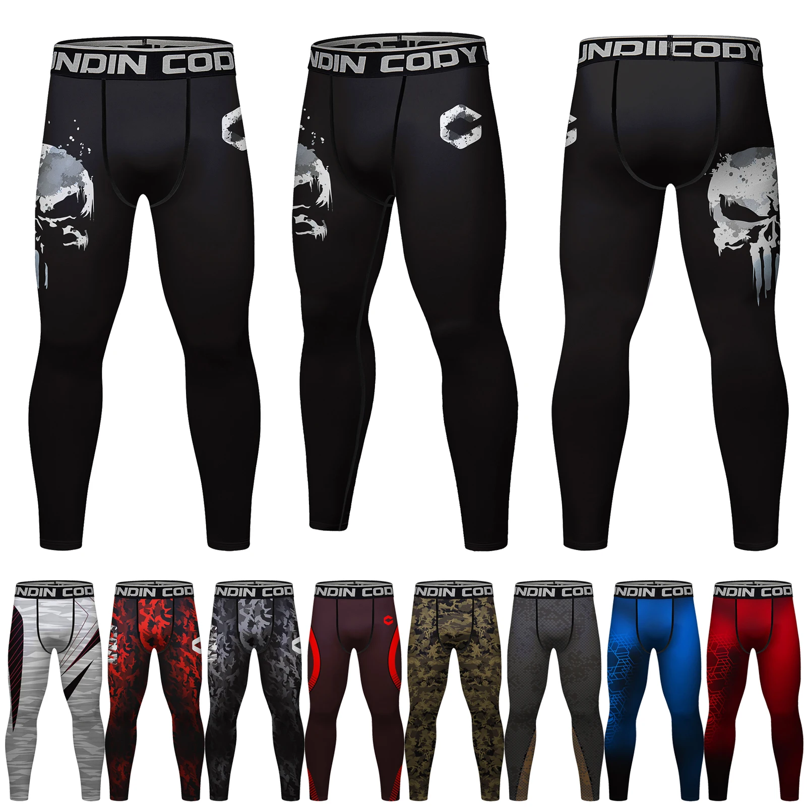 Men's Workout MMA Boxing Compression Pant Tights Bjj Rashguard Gym Fitness Leggings for Sports Running Rash Guard Pants for Men