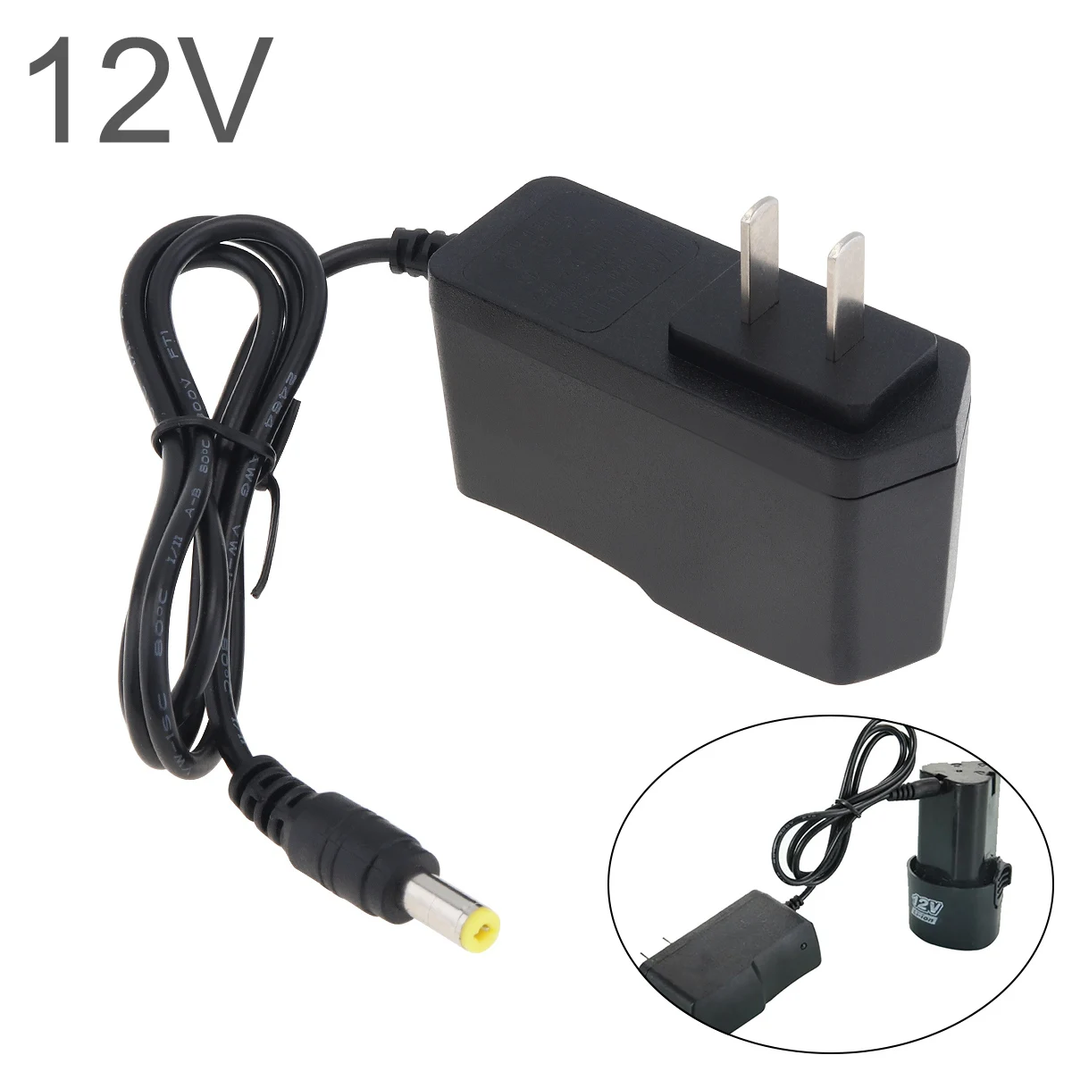 120cm 12.6V Power Adapter Socket for Electric Drill/ Screwdriver 100-240V Volt Power Supply Battery Charging Home Parts