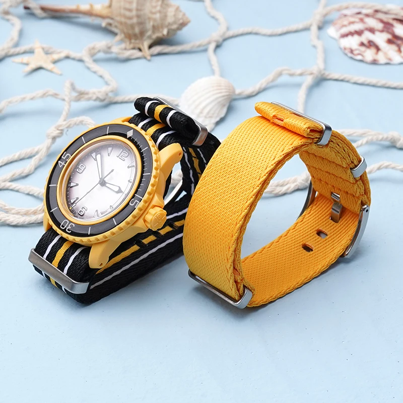 Ремешок нейлоновый для спортивных часов S-Watch X Blancpain, Универсальный спортивный браслет для наручных часов, 20 мм 22 мм