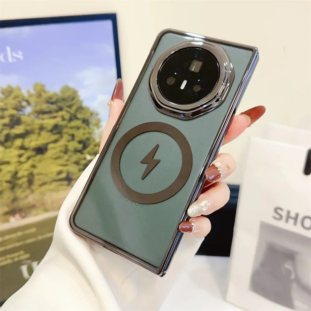 Ultra-Thin Shockproof Magnetic Phone Case with Electroplating Design