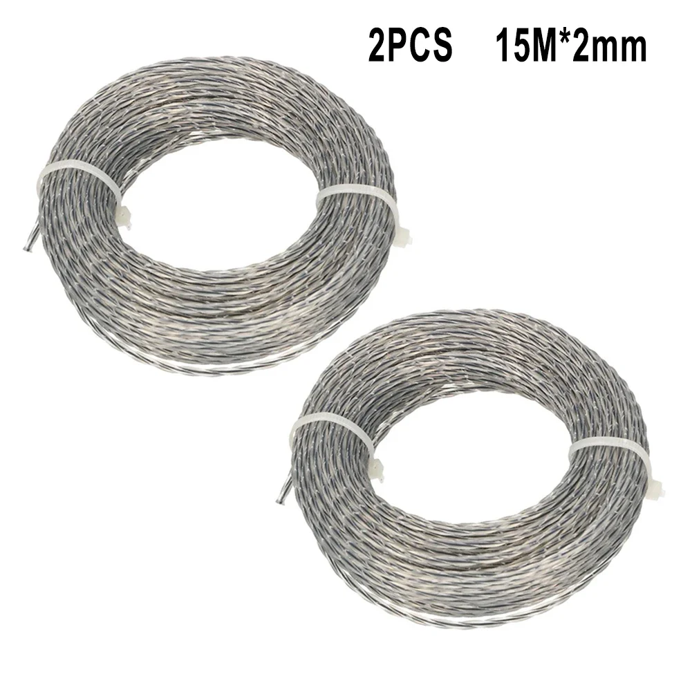 

Pro Grade 2 Sets Corereinforced Grass Trimmer Line 2 0 3 0 Mm X 15m (30m) Line Spool For Professional Trimming Experience