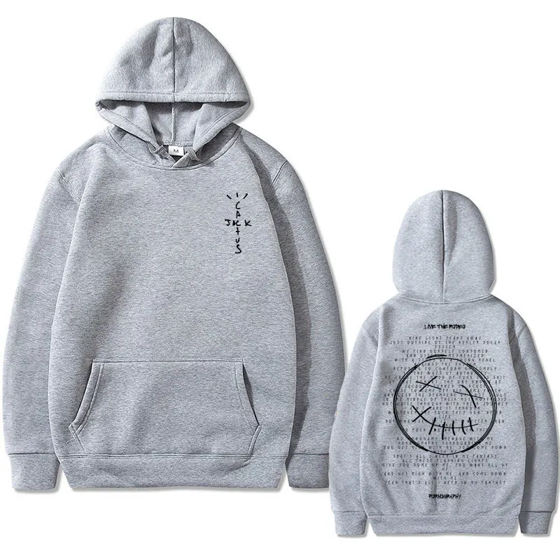 Neuer Cactus Jack Doppelseitiger Druck Herren Herbst Fleece Hoodie Mode Normale Passform Lange Ärmel Kleidung Sportwear Streetwear – Detail 6