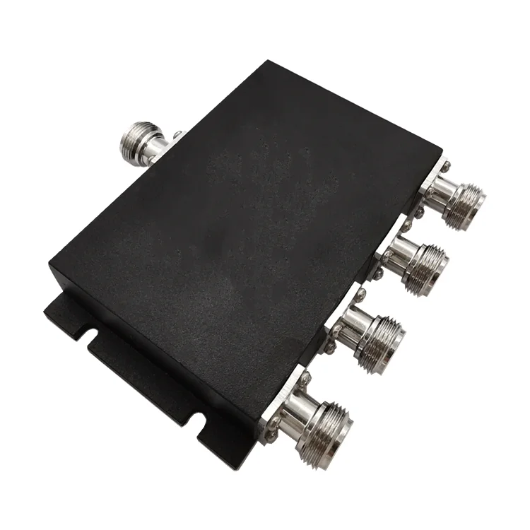 UHF 400-470MHz RF 전력 분배기 50W 4방향 N형 암 커넥터 (안테나, DAS, 라디오, AIS 트랜스폰더, BTS, IBS용)