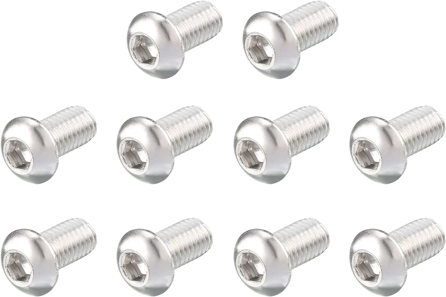 

Kidisoii M6 x 12mm Stainless Steel Hex Socket Button Head Screws Bolts 20Pcs