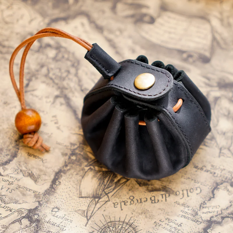 Artificial Leather Dice Bag Tray Design Viking Style Vintage