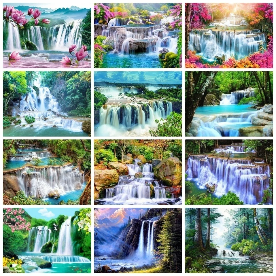 Diamond Painting Waterfall Cross Stitch Diamond Embroidery Scenery Full Square/Round Drill Handmade 5d Diy Home Decor diamond painting