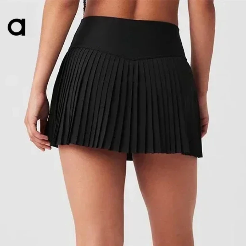 Sports skirt fake two-piece running bustier female quick-drying cover buttocks anti-glare breathable tennis yoga skirt trousers