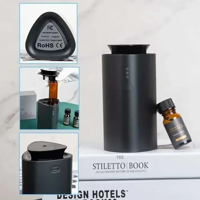 Namste 30m³ USB Charging Mode Aroma Diffuser Car and Home Dual Modes Fragrance Essential Oil Perfume Flavoring Car 30ml 4