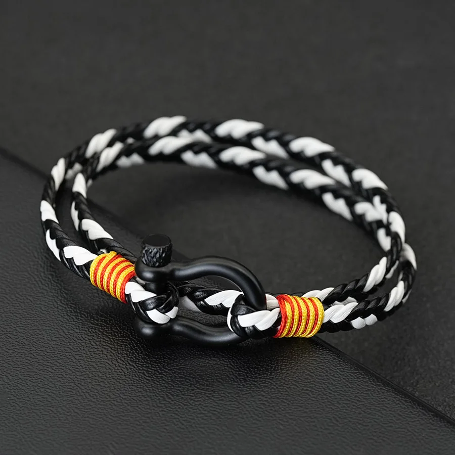 Noter Stilvolles Herren-Lederarmband, aus ausgewählten hochwertigen, hautfreundlichen Materialien, keine Allergien, keine Verformungen, 7 Farben erhältlich – Detail 7