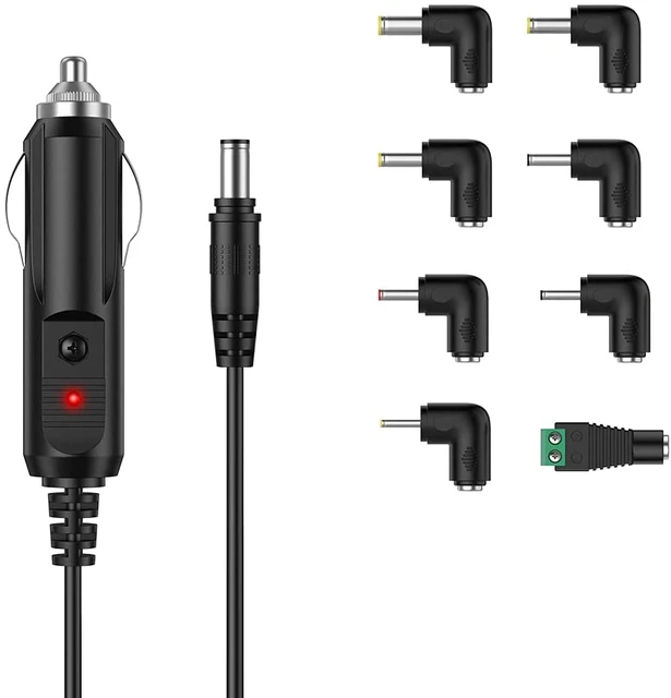 Connettore per presa accendisigari maschio da 12 V per auto a cavo di  alimentazione CC da 5,5 × 2,1 mm