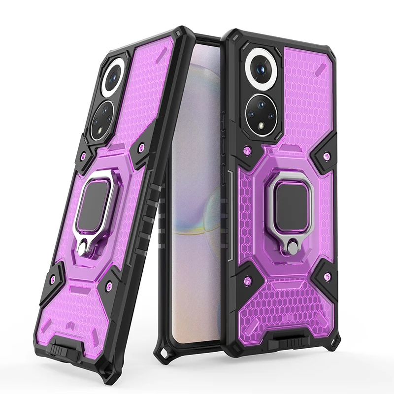 

Case For Honor 50 Pro Se Magic3 Magic 3 Pro X20 Honor50 Stand Kickstand Finger Ring Hard Back Cover Shockproof Anti-knock Simple