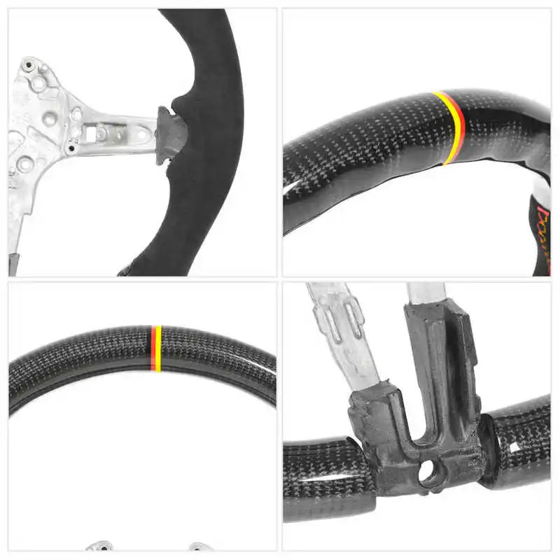 Direksiyon 탄소 섬유 스티어링 휠 독일 삼색 센터 스트라이프, BMW F20 F22 F30 F32 F87 F80 F82 M140i M2 M3 M4 아라바용
