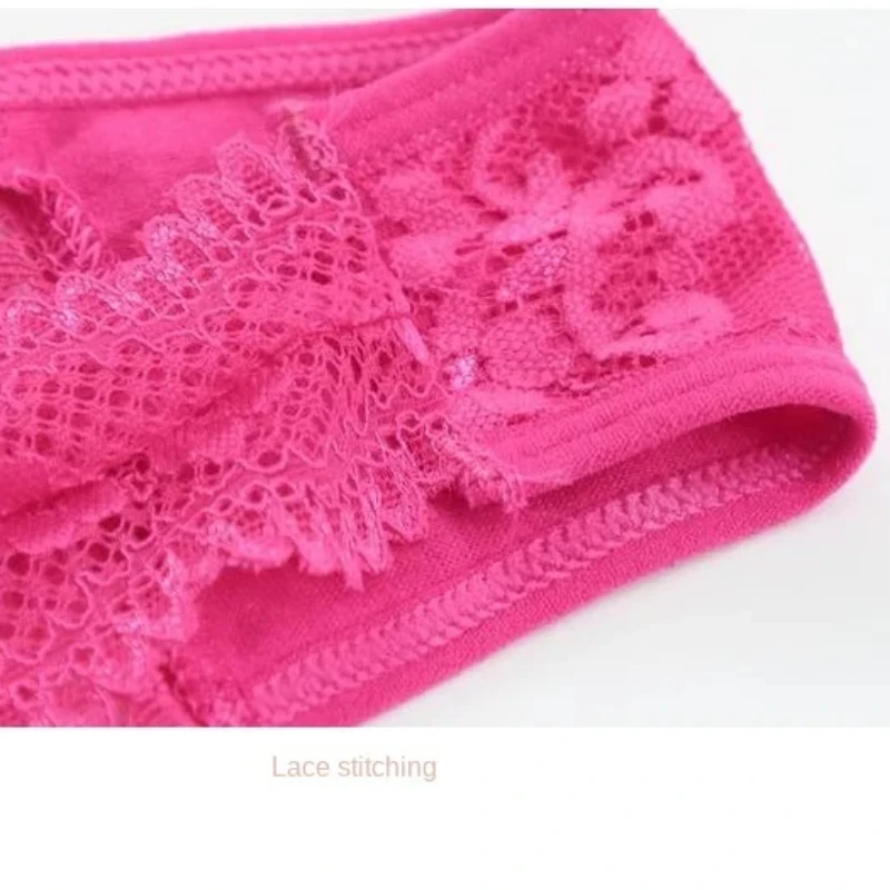 3PCS Sexy Lace Thongs Panties Women Cotton Sole Underpants Invisible T-shaped Pants G-string Low Waisted Tanga Briefs women panties
