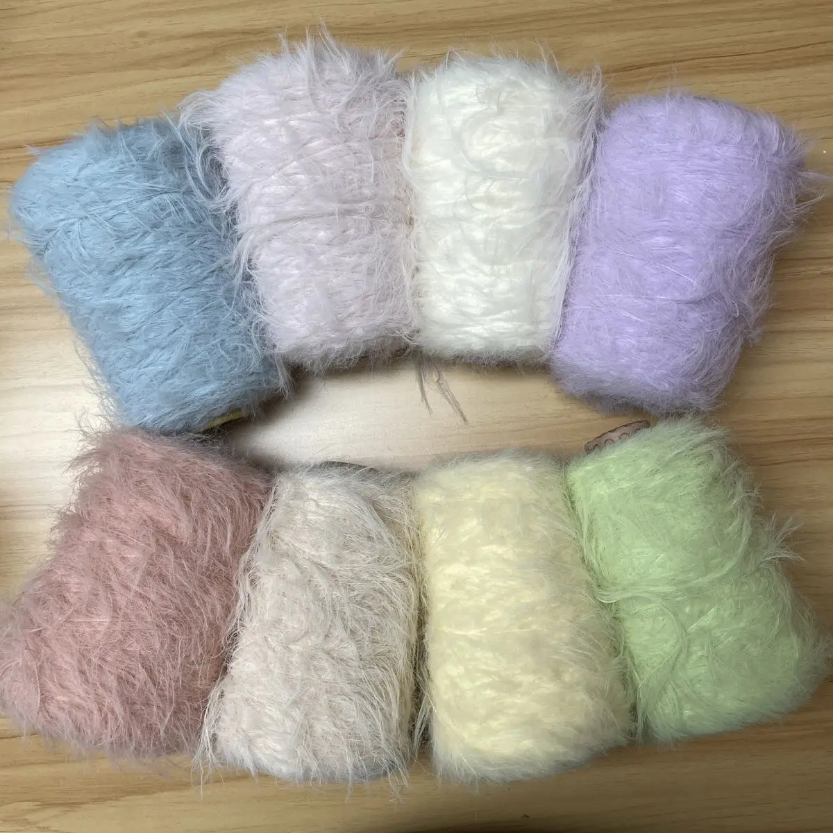 500g 부드럽고 푹신한 크로셰 얀 롱 플러시 밍크 퍼 울 얀 DIY 스카프 스웨터 가디건 수공예 모자 뜨개질 얀 실