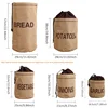 Kitchen Hessian Storage Bag for Garlic,Onions,Potato,Vegetable,Bread,Drawstring Sack,Fabric Burlap Bags Jute Potatoes Organizer 6