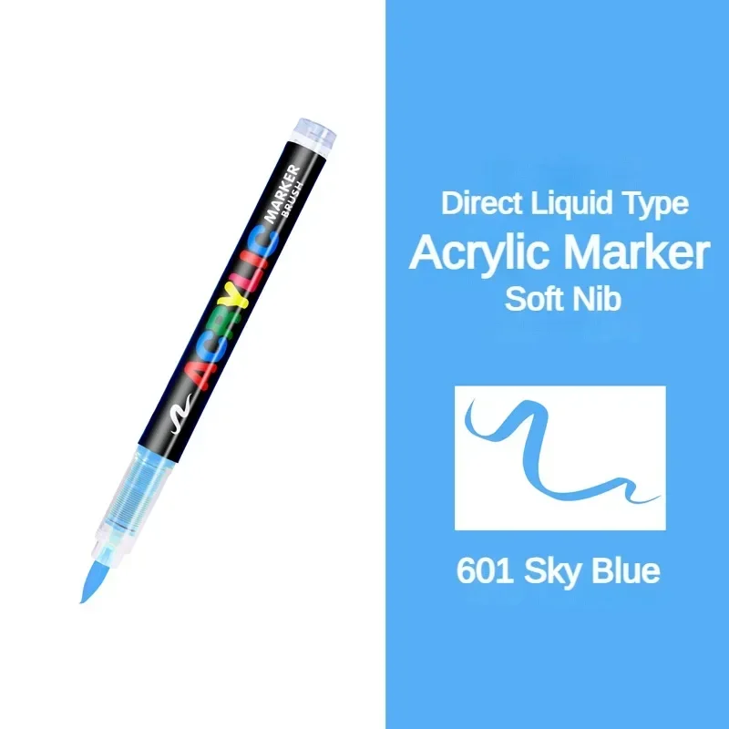 Vibrant 16-Color Acrylic Paint Brush Pens for Creative DIY Art Projects