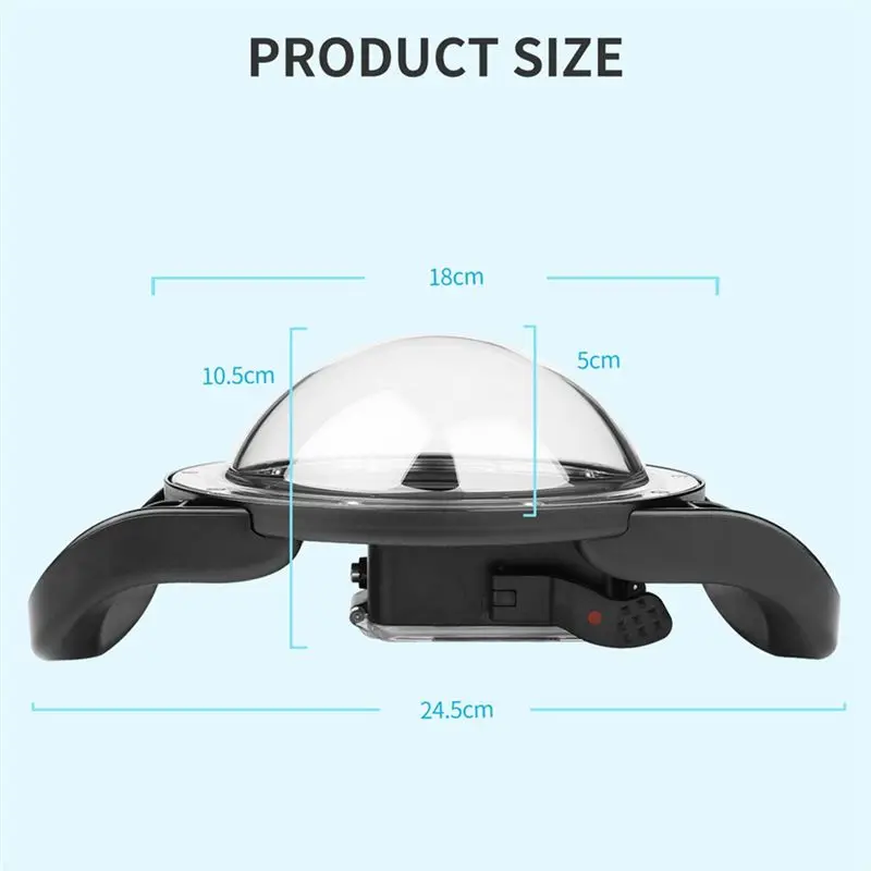 N05R 유용한 듀얼 핸드헬드 돔 포트 DJI 액션 카메라 렌즈 액세서리용 트리..
