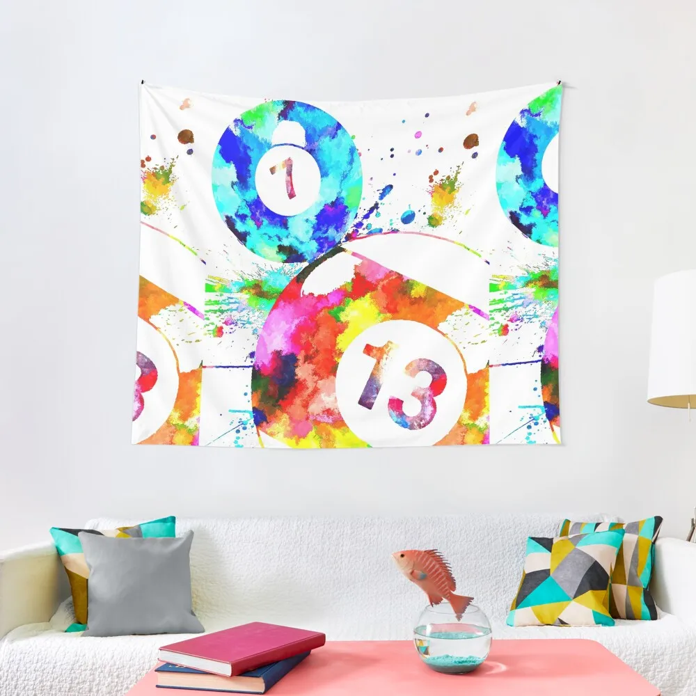 

Billiard Balls Tapestry Luxury Living Room Decoration Mushroom Bedroom Decoration Tapestry