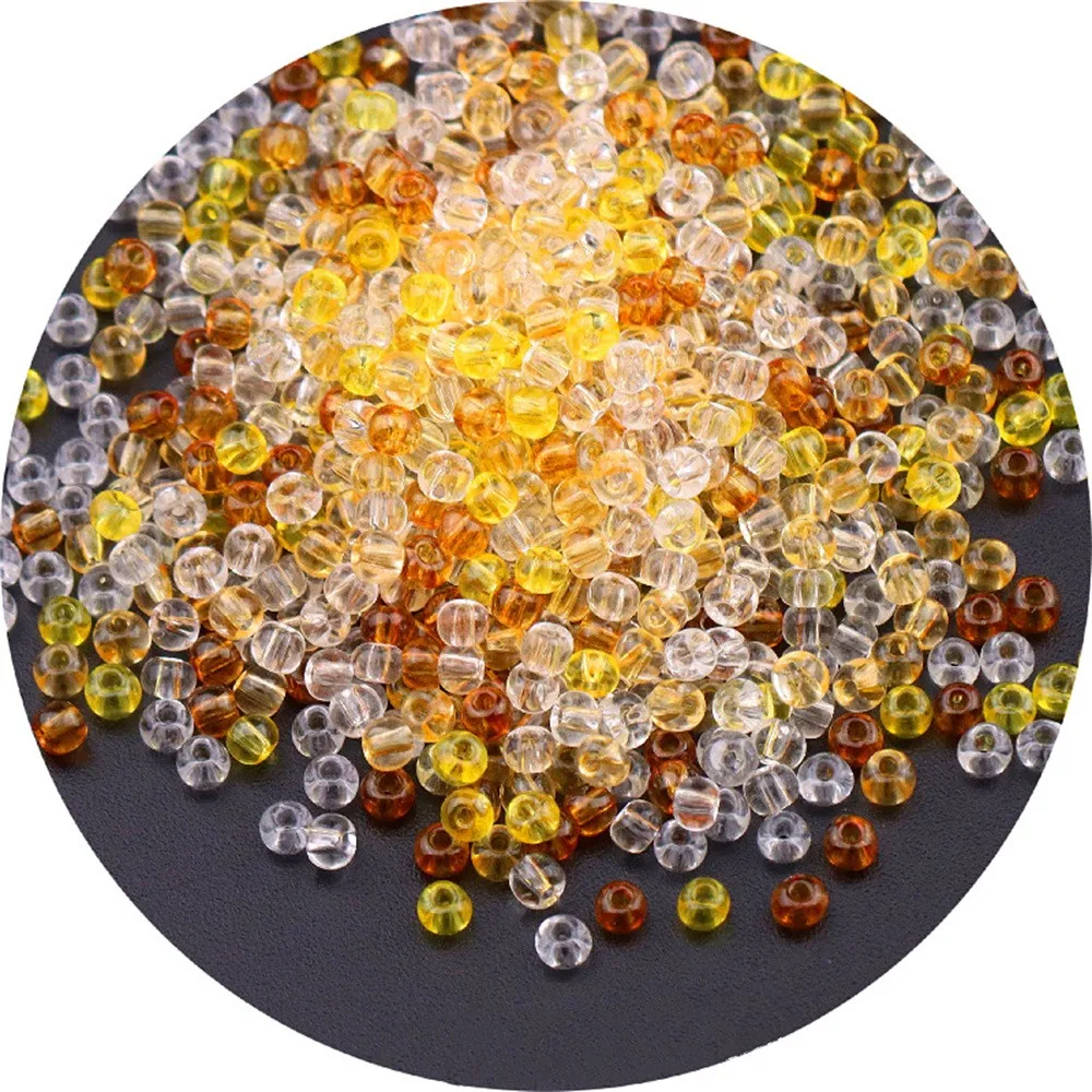 Vibrant Oling Transparent Glass Seed Beads for DIY Jewelry and Accessories