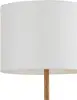 Globe Electric Novogratz X 67225 65" Floor Lamp, 2-Tone Wood Toned Base, White Fabric Shade, Socket Rotary Switch, Living Room 2
