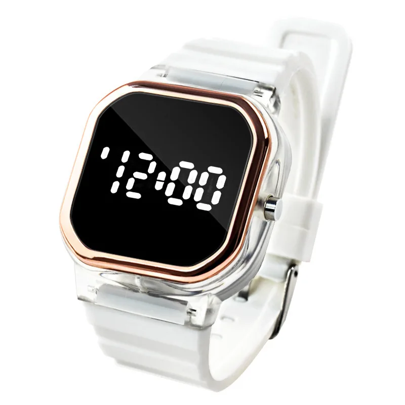 Wongfon LED Studenten Casual Armband Uhr für Jugend Spiegel Elektronische Sportelektronik Armband Outdoor Schrittzähler 
