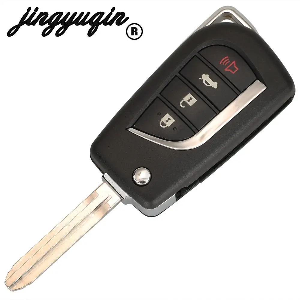 Jingyuqin Toyota Camry Corolla 2012-2017 원격 자동차 키 315Mhz H/G 칩 HYQ12BDM HYQ12BEL Fob 4 버튼 용으로 수정됨