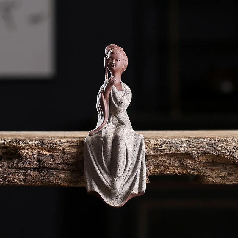 Creative Classical Chinese Style Four Beauties Figure Decoration, Zen Ceramic Boutique Maiden Home Decoration