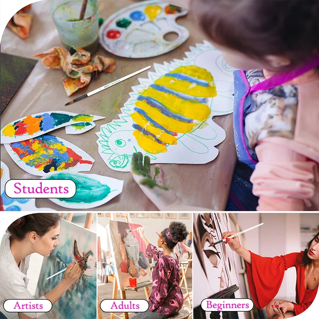 Round Filbert Paint Brushes 6